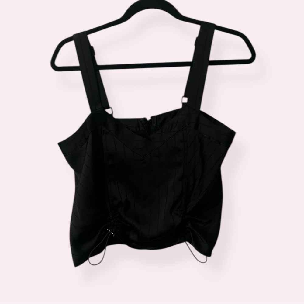 DKNY Cord Tie Flowy Top